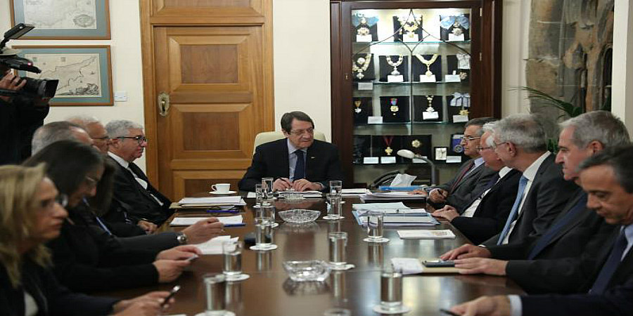 Πρόεδρος Αναστασιάδης: Συνάντηση με μέλη του Ανωτάτου Δικαστηρίου- Παρών και ο Ιωνάς Νικολάου